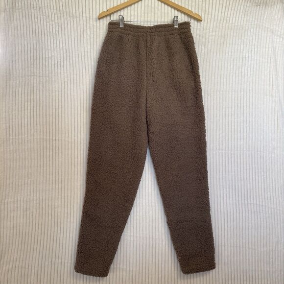 NWT SKIMS Sherpa Teddy Joggers in Dessert (brown) Women’s Size S - Picture 5 of 12